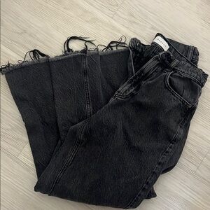 PacSun Black Frayed Hem Jeans